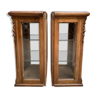 Pair of art deco 1930 showcases