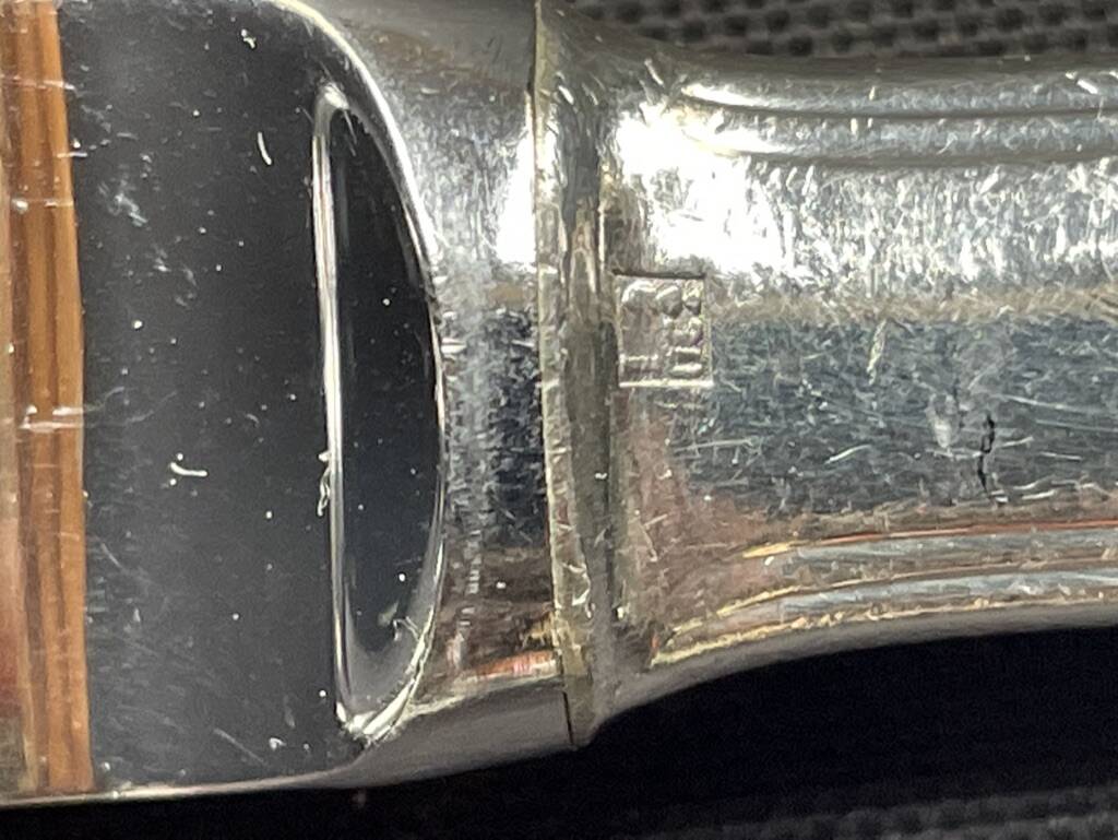 6 George V numbered knives including 3 Christofle