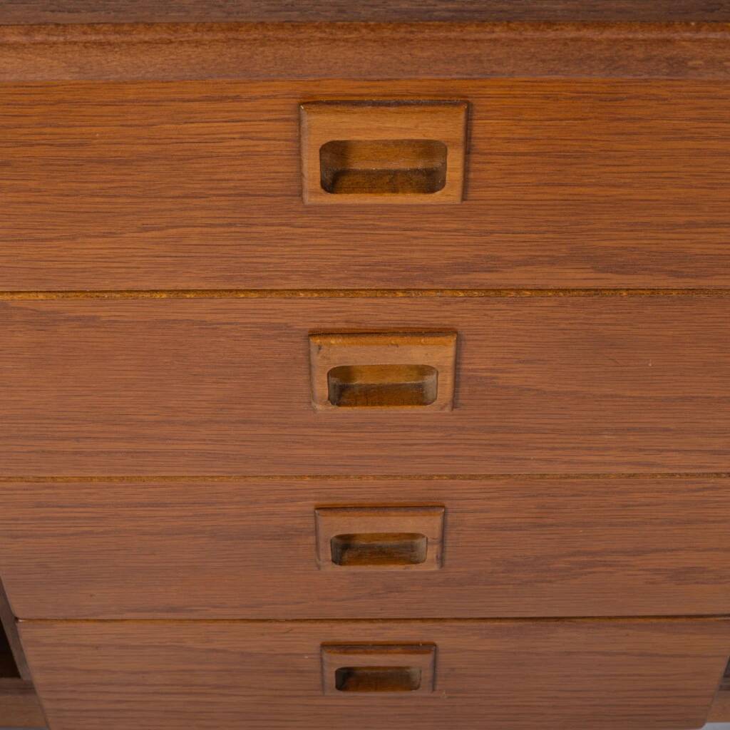 Scandinavian style wooden chest of drawers from the 1960s