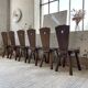 Chaises chêne massif chapo savoyarde art populaire