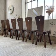 Solid oak chairs Savoyard cap popular art