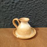 Glazed stoneware candle holder