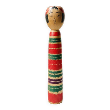 Vintage Japanese Kokeshi doll Naruko signed - Antique turned wood figurine craftsmanship Japan - Collectible item from the Showa period (1926–1989)
