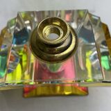 Empty art deco perfume bottle in amber crystal