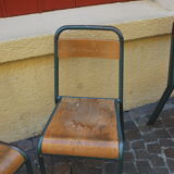 Pair of old Stella school chairs