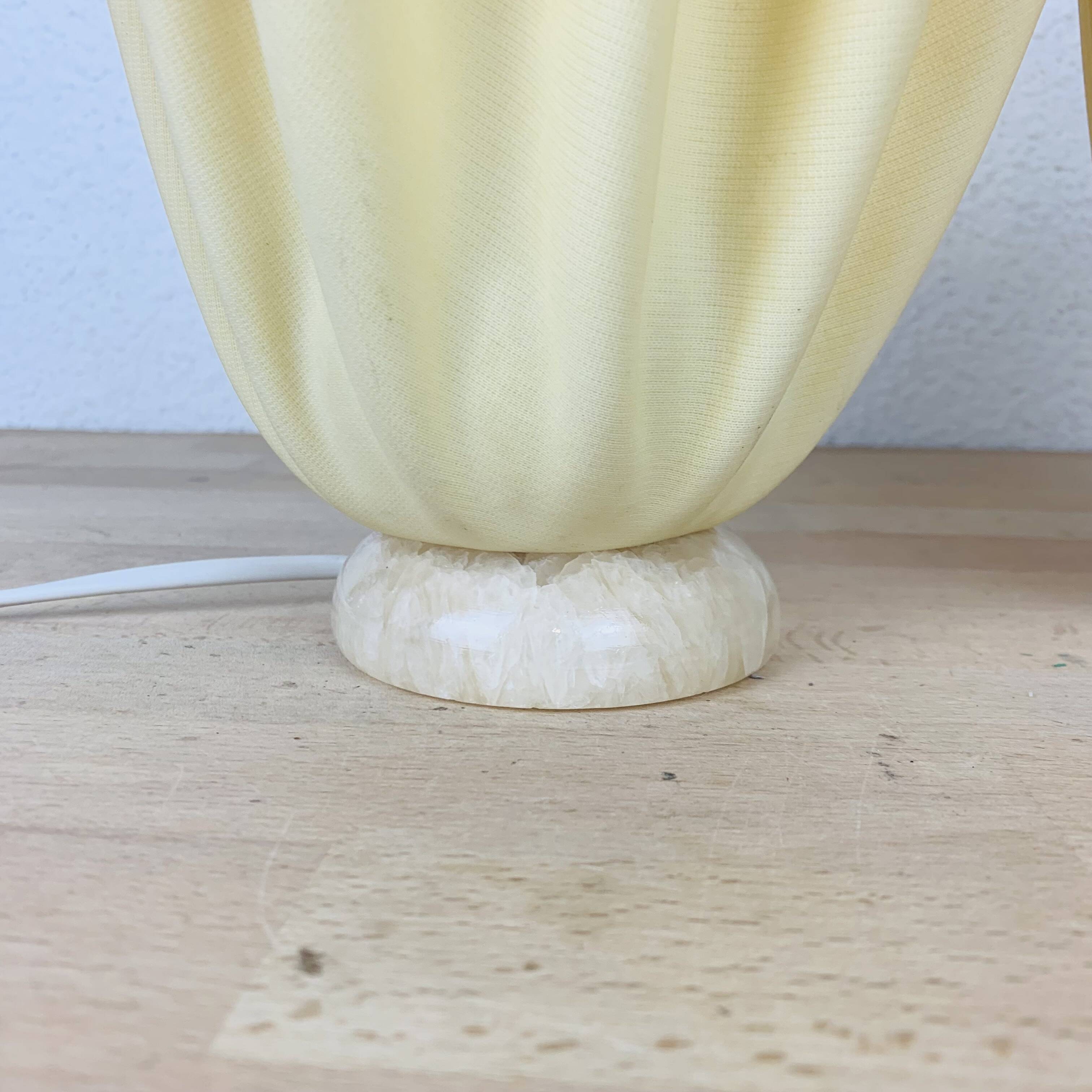Pair of Georgia Jacob lamps with alabaster base