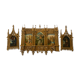 Neo-Gothic triptych in gilded wood