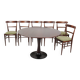 Ensemble de salle à manger moderne du milieu du siècle restauré, Tchécoslovaquie, années 1960, ensemble de 7 pièces.
