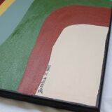 Colorful abstract painting "Rainbow n°4" 72x60 cm