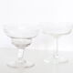 Ensemble de 6 coupes à champagne dépareillées, en verre ciselé