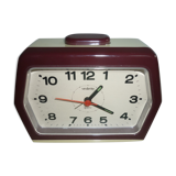 Vintage beige and garnet alarm clock Vedette