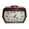Vintage beige and garnet alarm clock Vedette