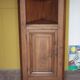 Corner cabinet wood, vintage corner furniture, storage, sideboard