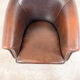 Vintage dark brown sheep leather clubchair rijsbergen