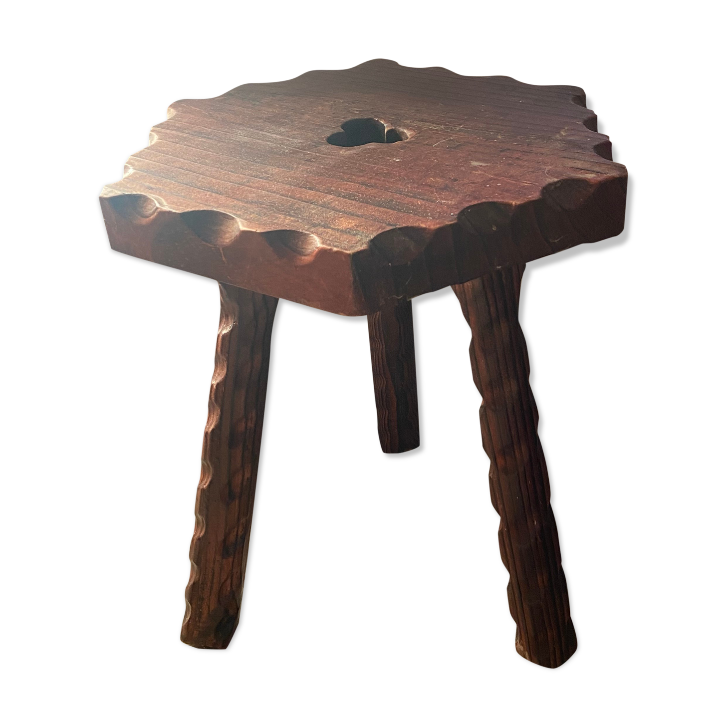 Vintage oak farmhouse stool