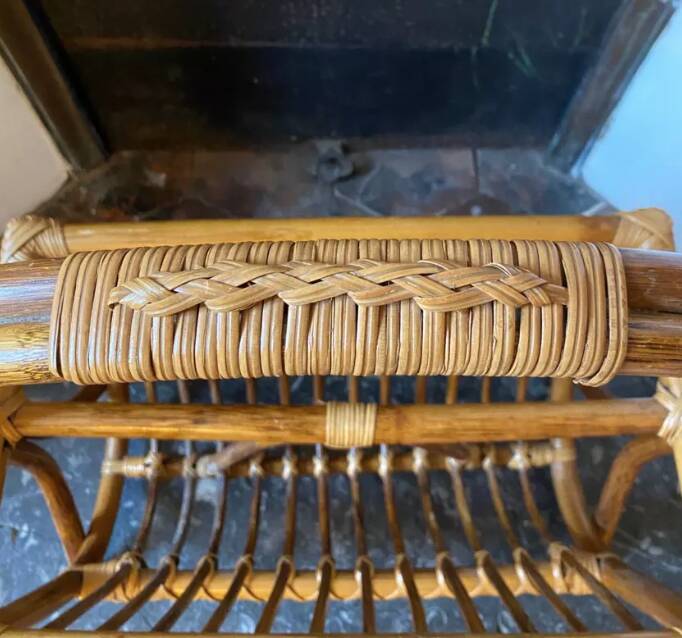 Bamboo magazine rack, 1960s