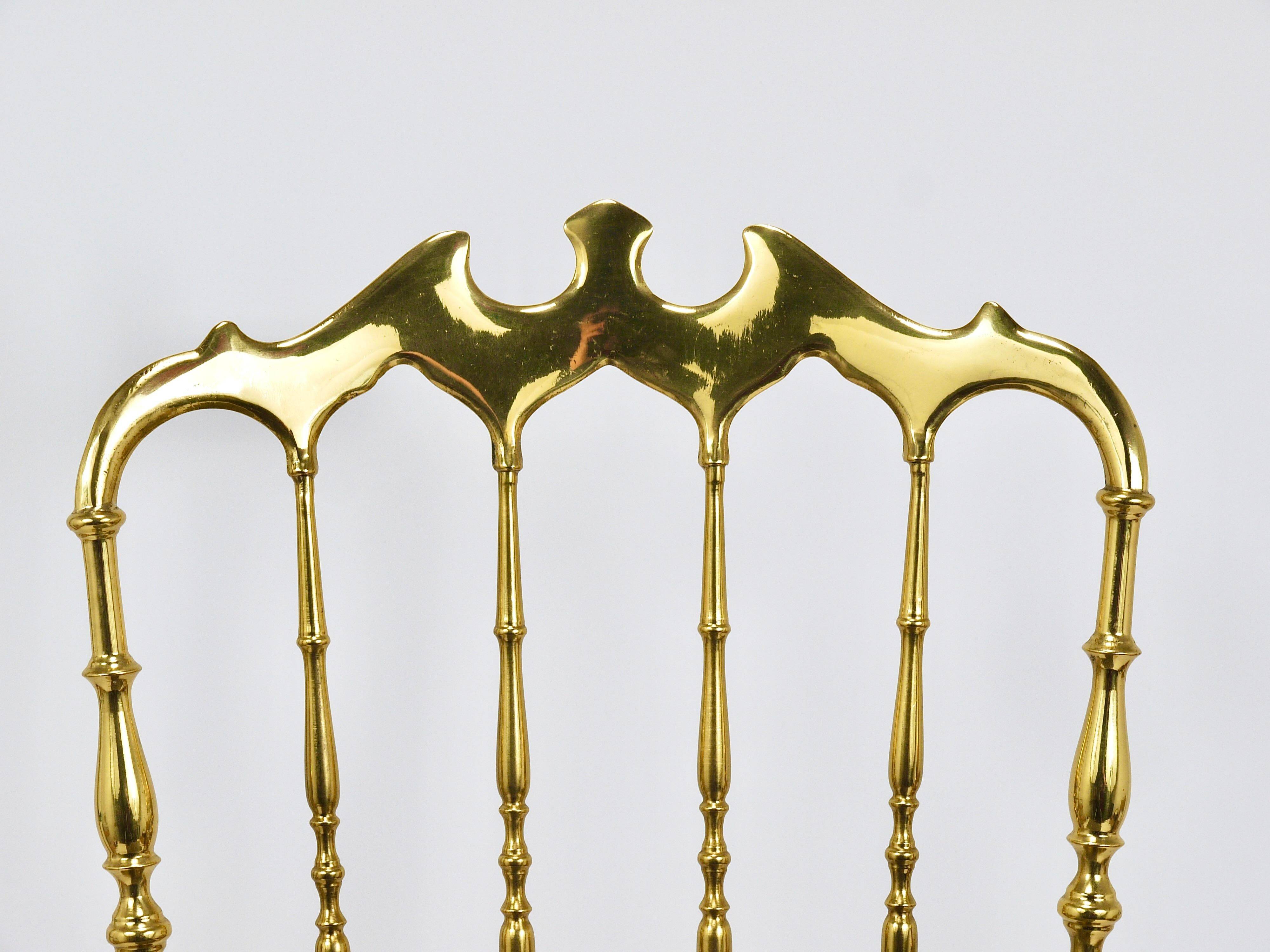 Mid-Century Chiavari Chair in Brass by Giuseppe Gaetano Descalzi, Italy, 1950s