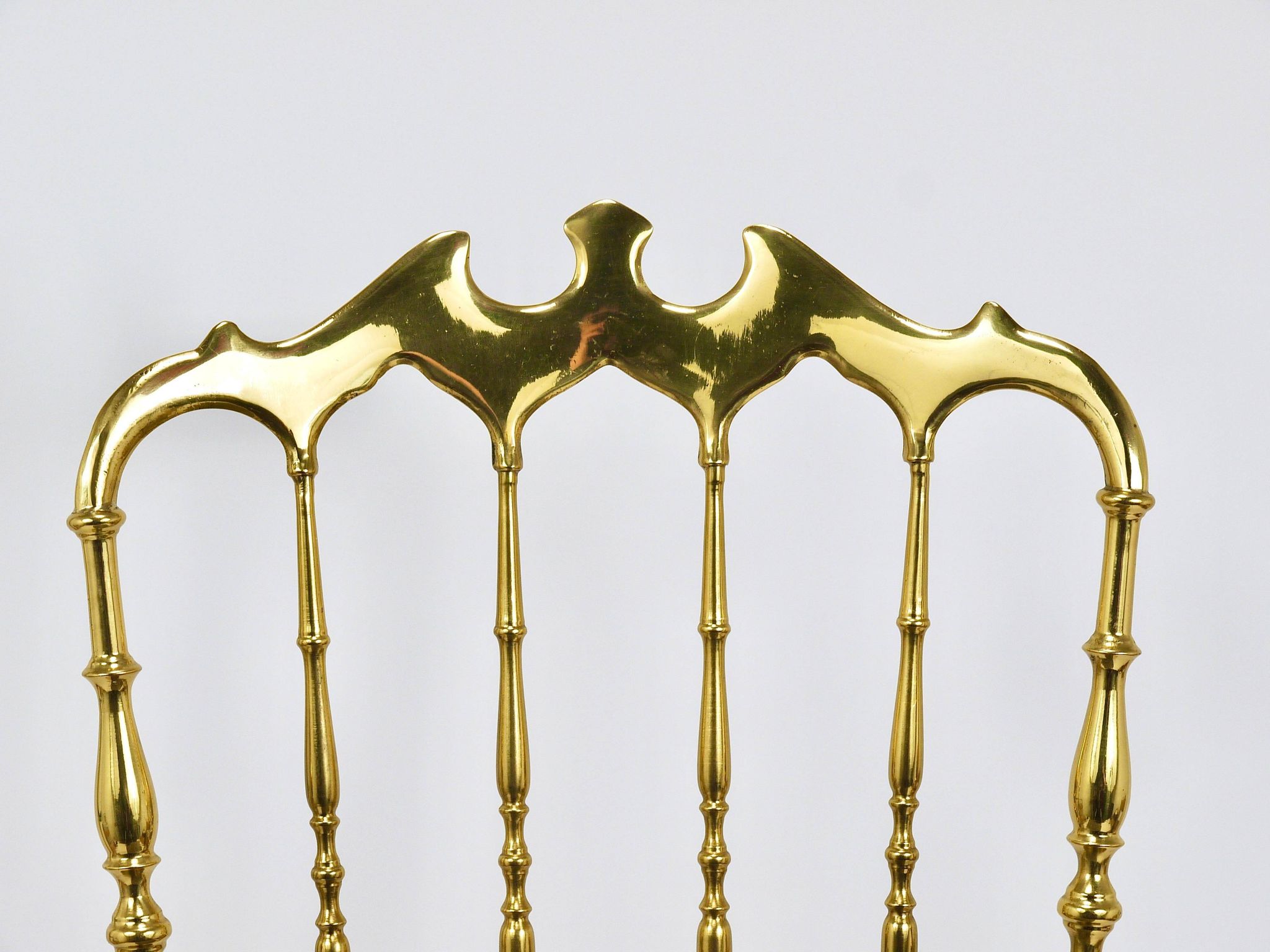 Mid-Century Chiavari Chair in Brass by Giuseppe Gaetano Descalzi, Italy, 1950s