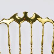 Mid-Century Chiavari Chair in Brass by Giuseppe Gaetano Descalzi, Italy, 1950s