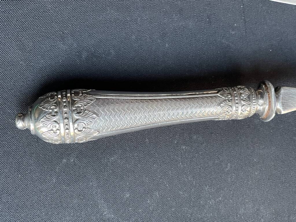 Fish serving cutlery – Silver Head of Minerva