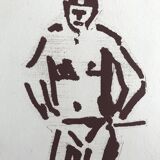 Pierre buraglio, standing station, 1996. lithograph signed in pencil