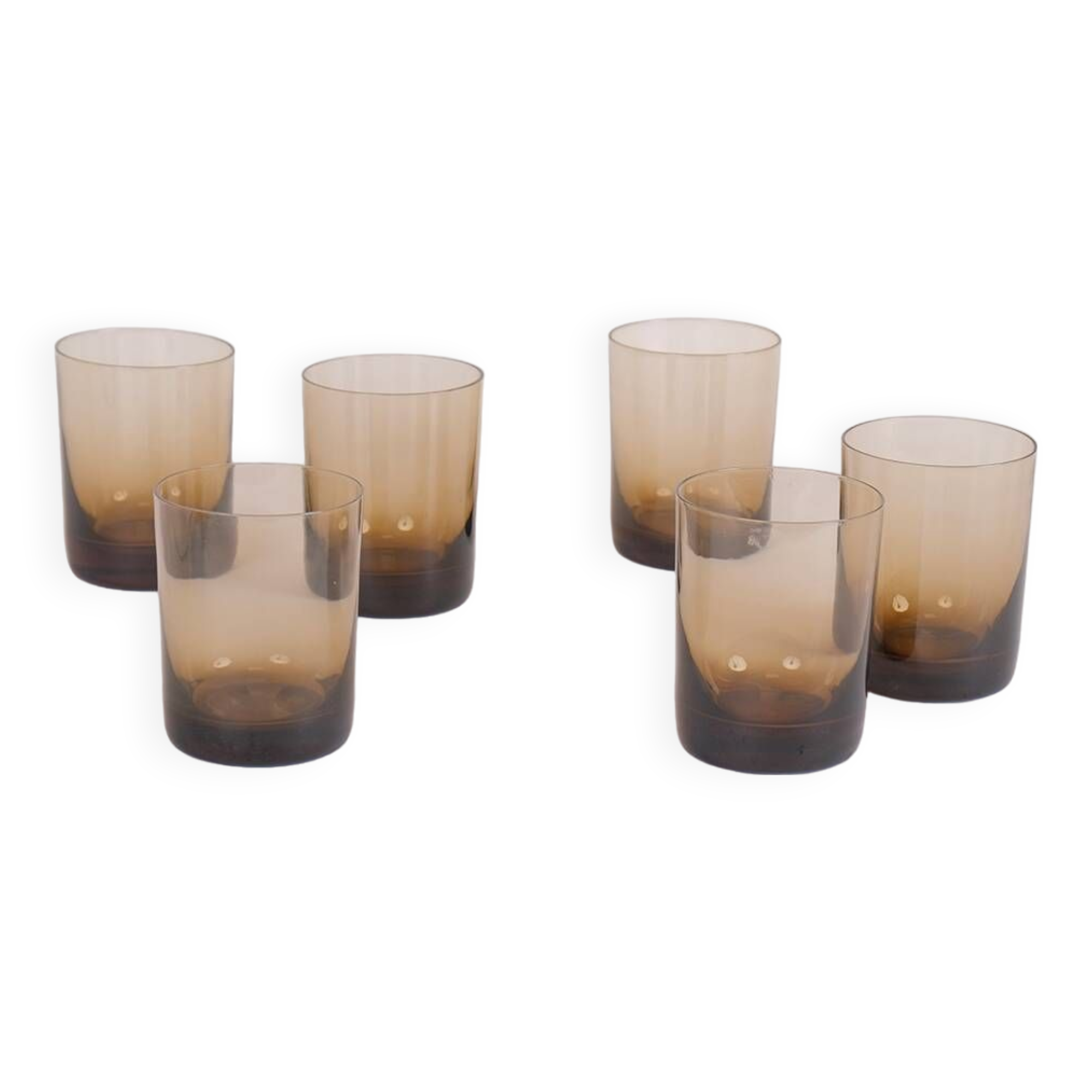 70s water glasses x6