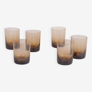 70s water glasses x6