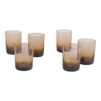 Verres à eau années 70 x6