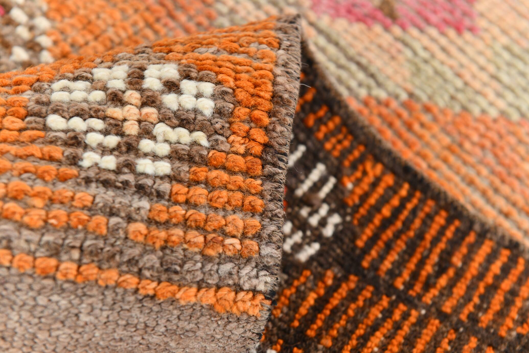 3x14 Turkish Long Vintage Runner Rug, Handmade Wool Hallway Rug, 83x429C