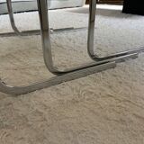 Nesting tables chrome and smoked glass