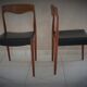 Lot of 6 scandinavian chairs in teak