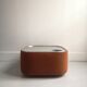 Vintage velvet and metal sofa end, design 1970