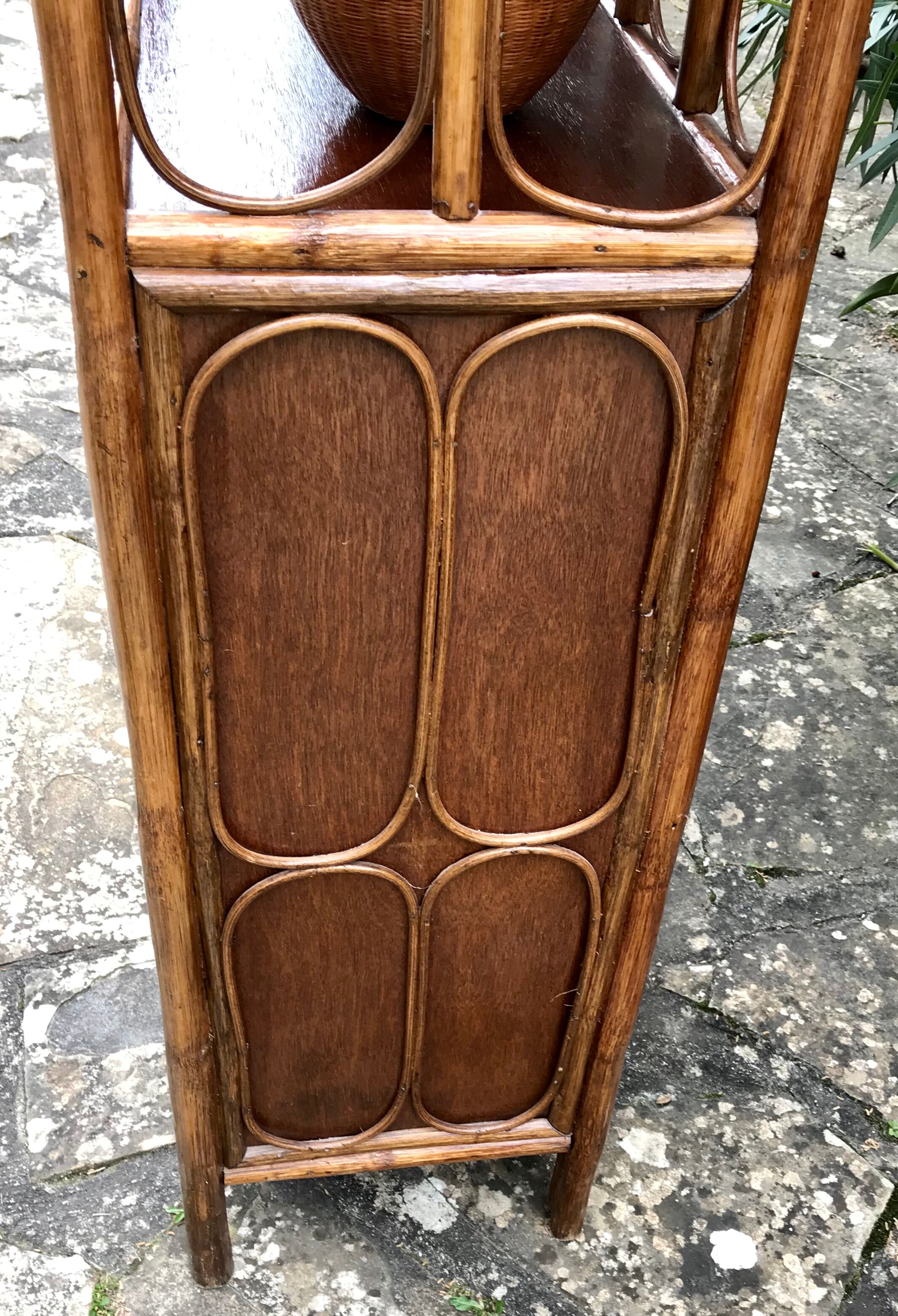 Vintage rattan bookcase