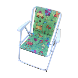 Chaise de jardin vintage pliante pour enfant