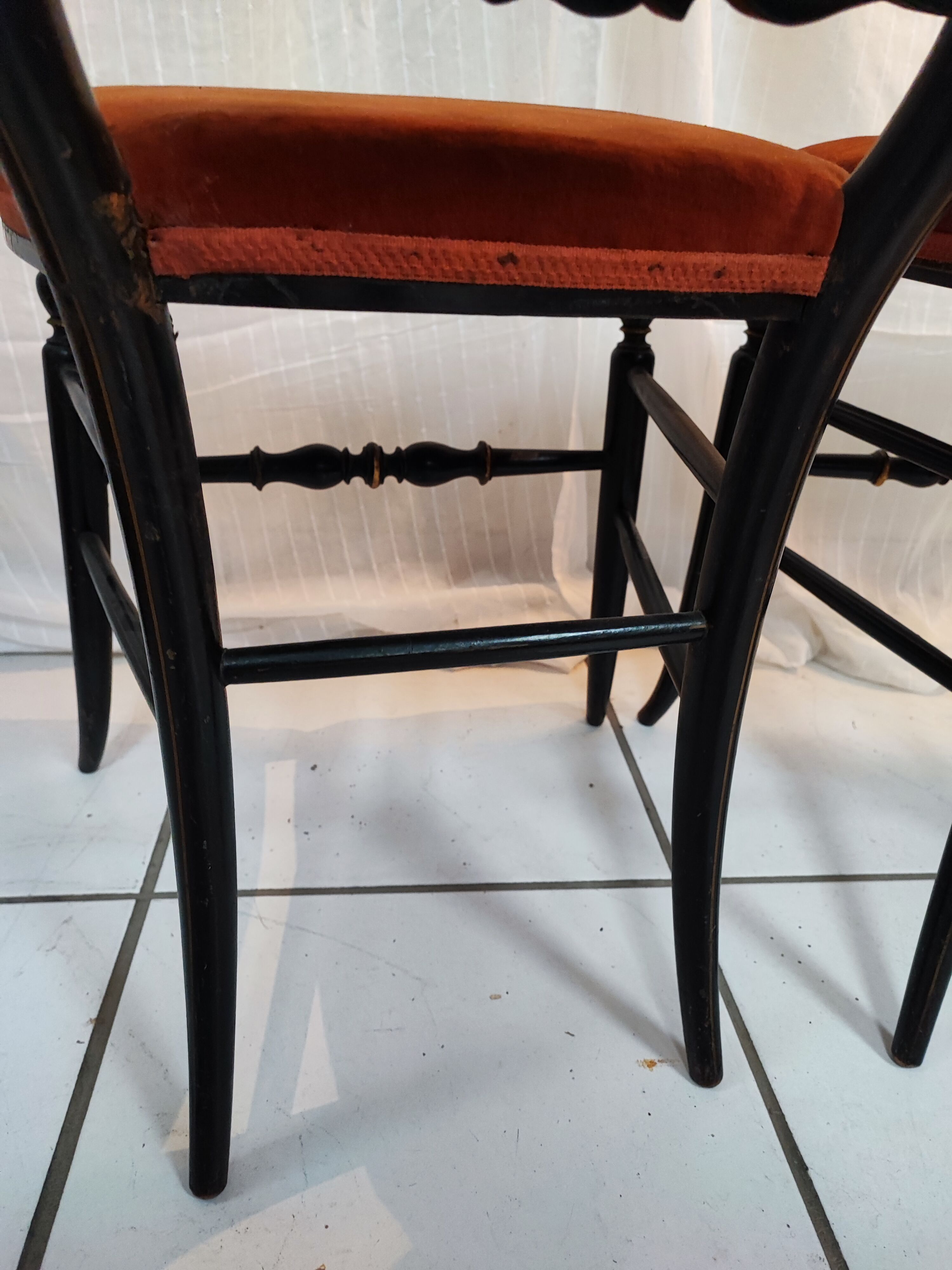 Paire de chaises Napoléon III modèle Opéra