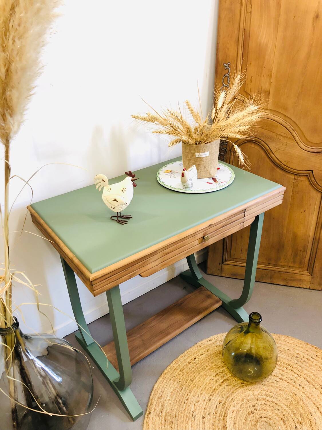 Art Deco walnut console