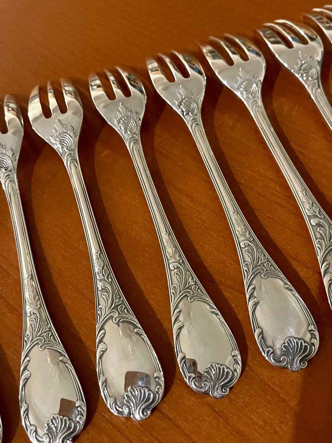 Christofle Marly 12 cake forks new condition