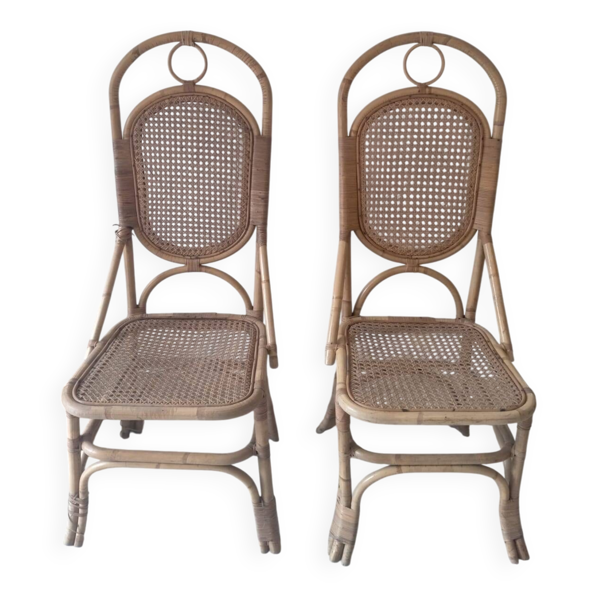 Pair of rattan chairs