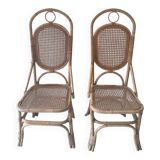 Pair of rattan chairs