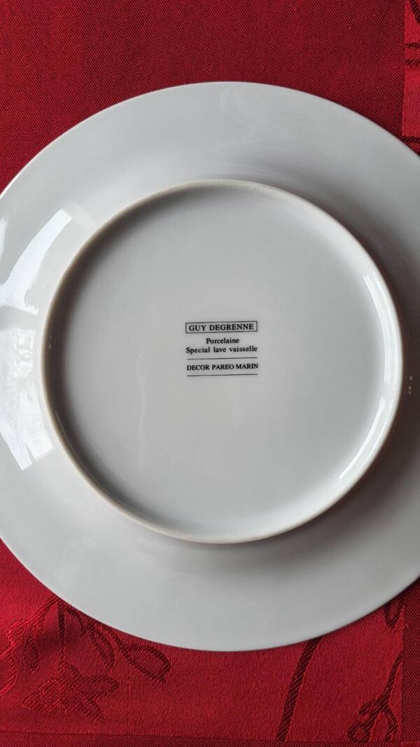 Assiettes porcelaine Guy Degrenne