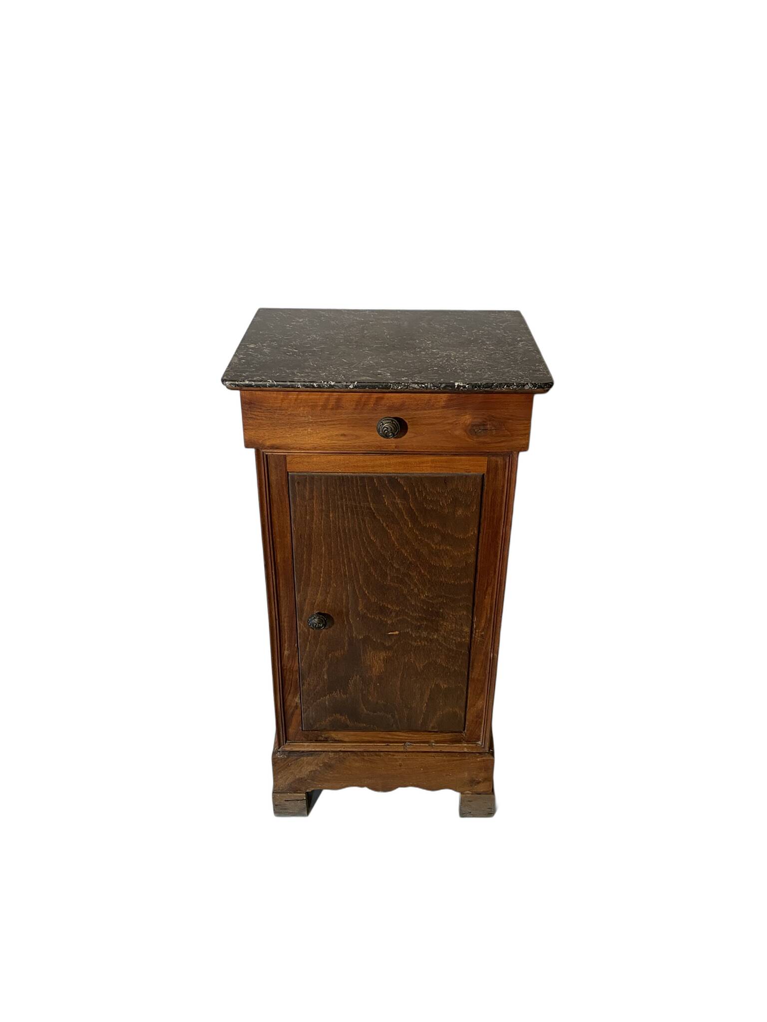 Vintage bedside table with marble top
