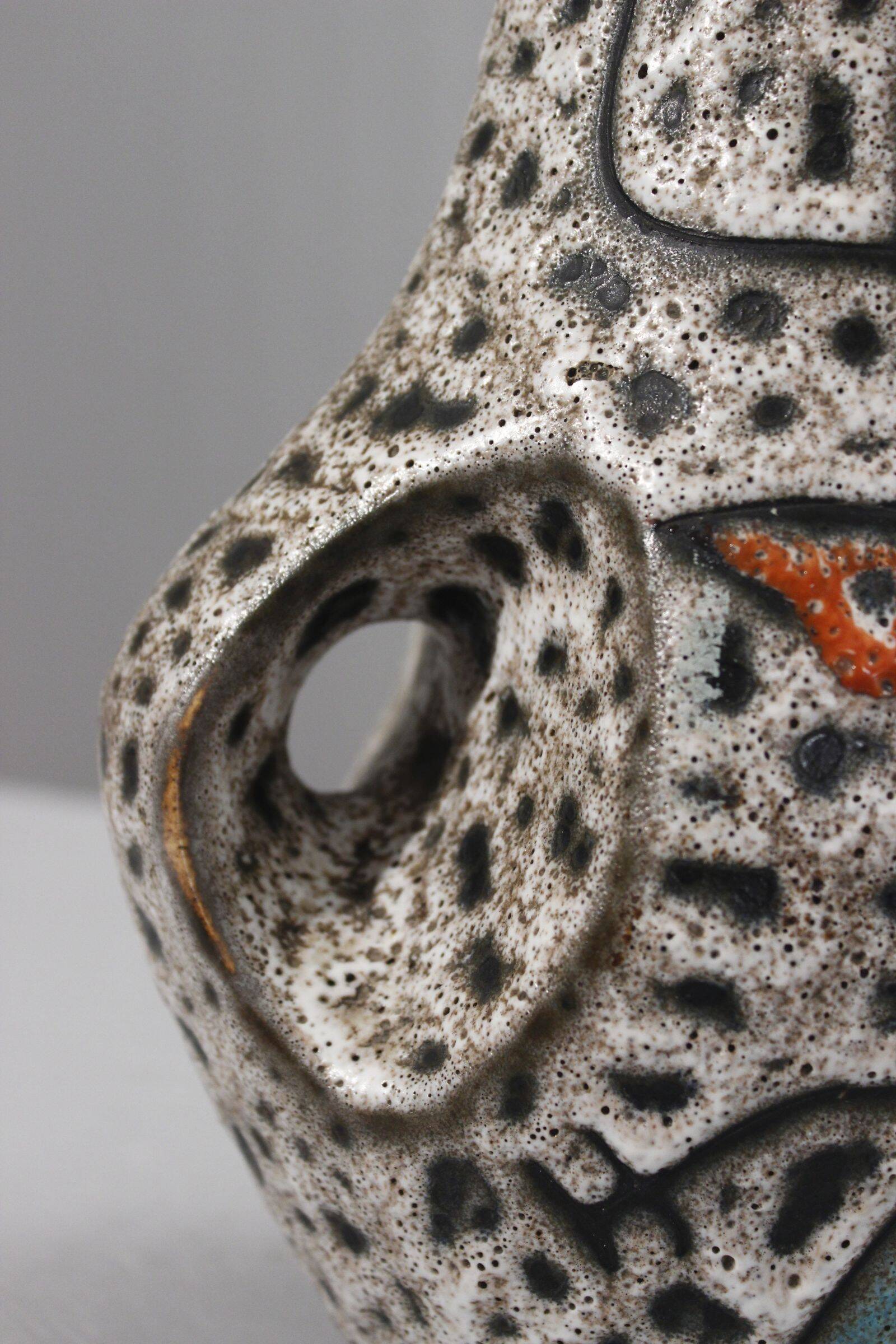 Marius Bessone in Vallauris large free-form vase with abstract decoration 1950s
