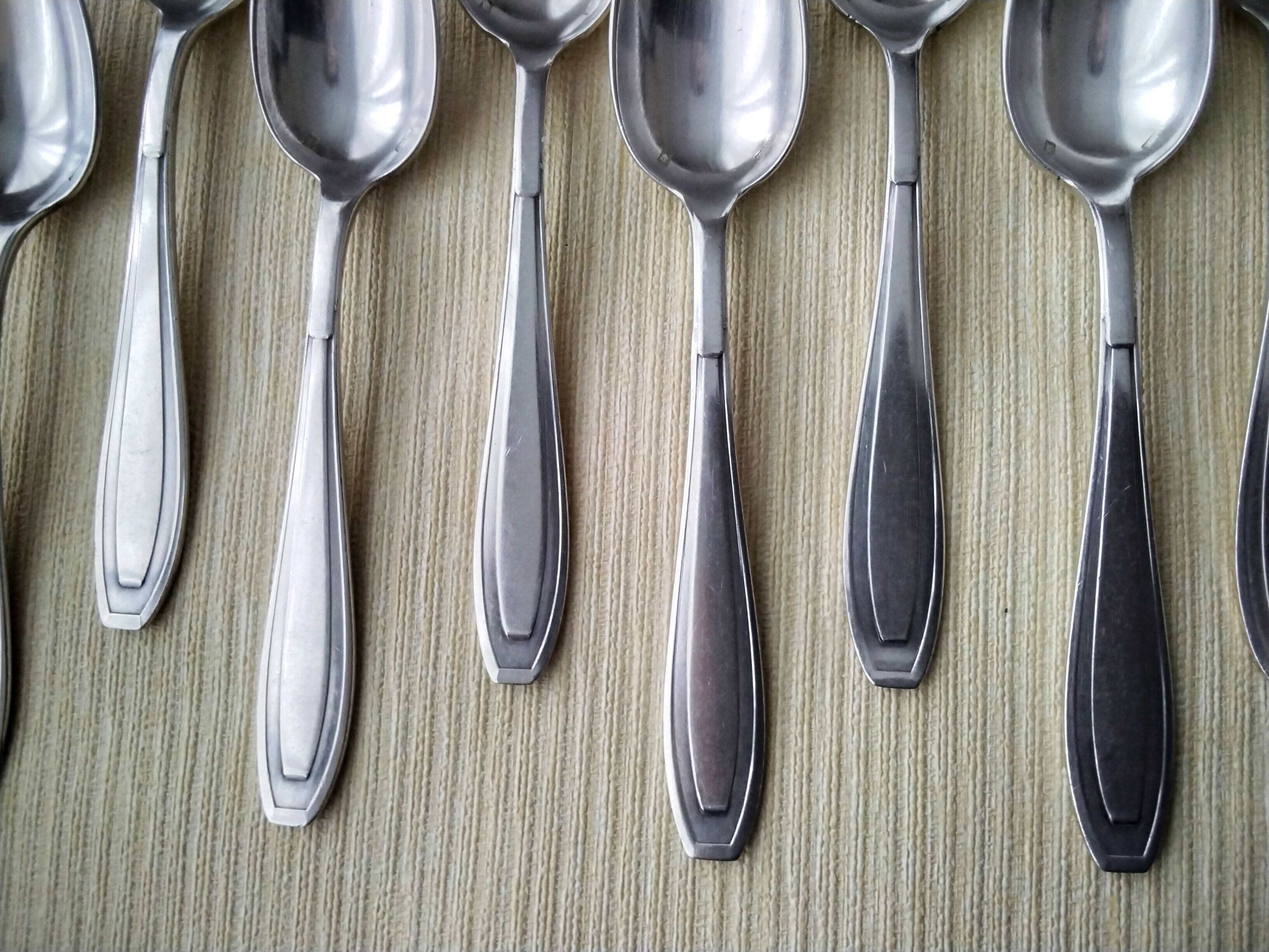 Apollo Silver-Plated Metal 11-Piece Teaspoon Set