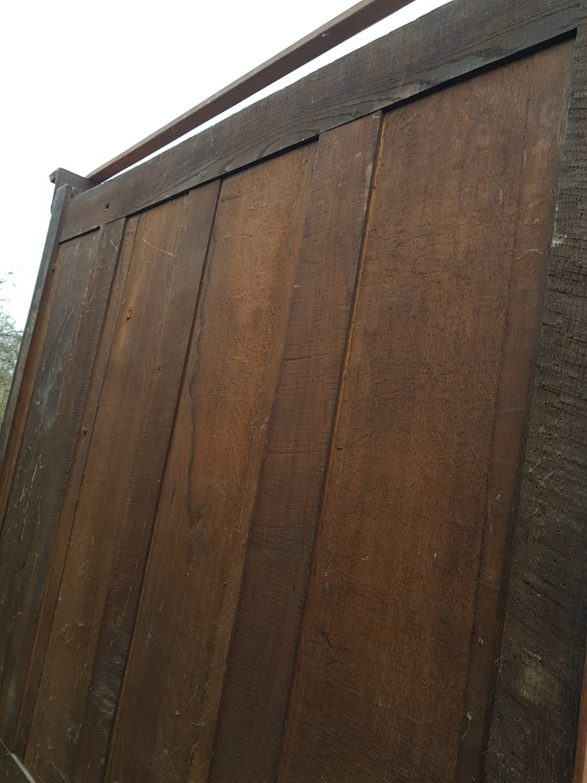 Buffet two bodies in solid oak cauchois