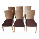 Calligaris design chairs - leather seat