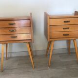 Pair of bedside feet compass 1960