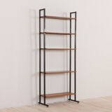 Italian free standing bookcase with brass feet, 70s