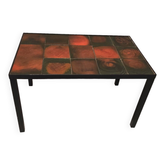 Vallauris ceramic coffee table from the 1950s