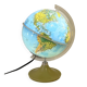 Vintage illuminated world map plastic globe