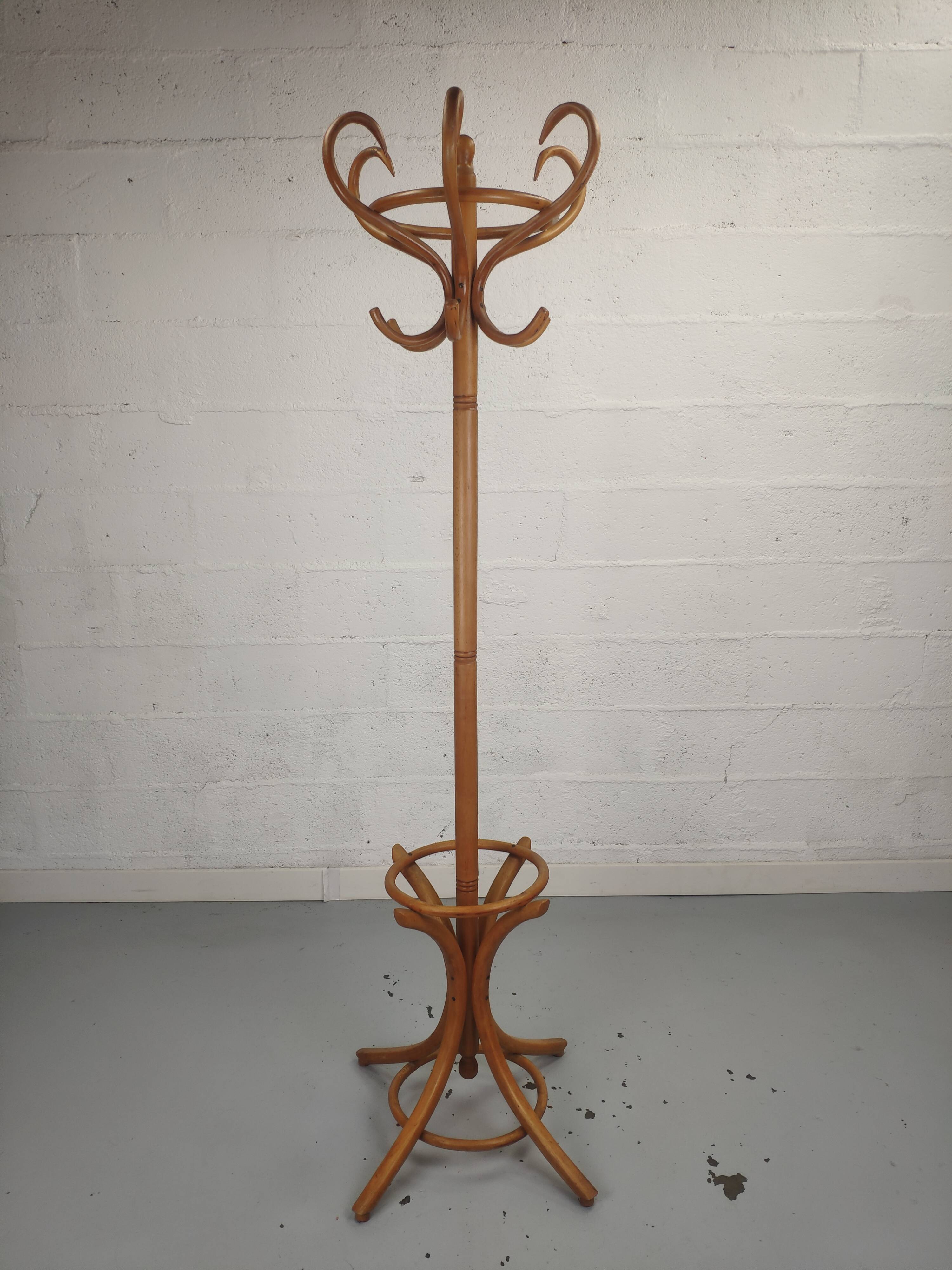 Vintage wooden parrot coat rack